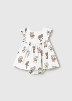 Clearance Vestido con cubrepañal estampado recién nacida Vestidos