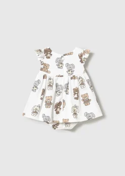 Clearance Vestido con cubrepañal estampado recién nacida Vestidos