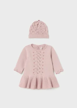 Hot Vestido con gorro tricot recién nacida Vestidos