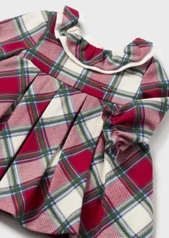 Discount Vestido cuadros cuello volante recién nacida Vestidos