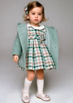 Best Vestido cuadros cuello volante bebé Vestidos