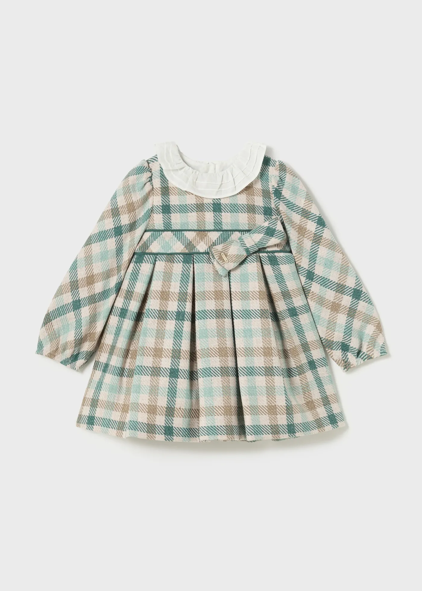 Best Vestido cuadros cuello volante bebé Vestidos