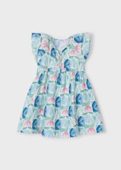 Store Vestido estampado flores geométricas niña Vestidos