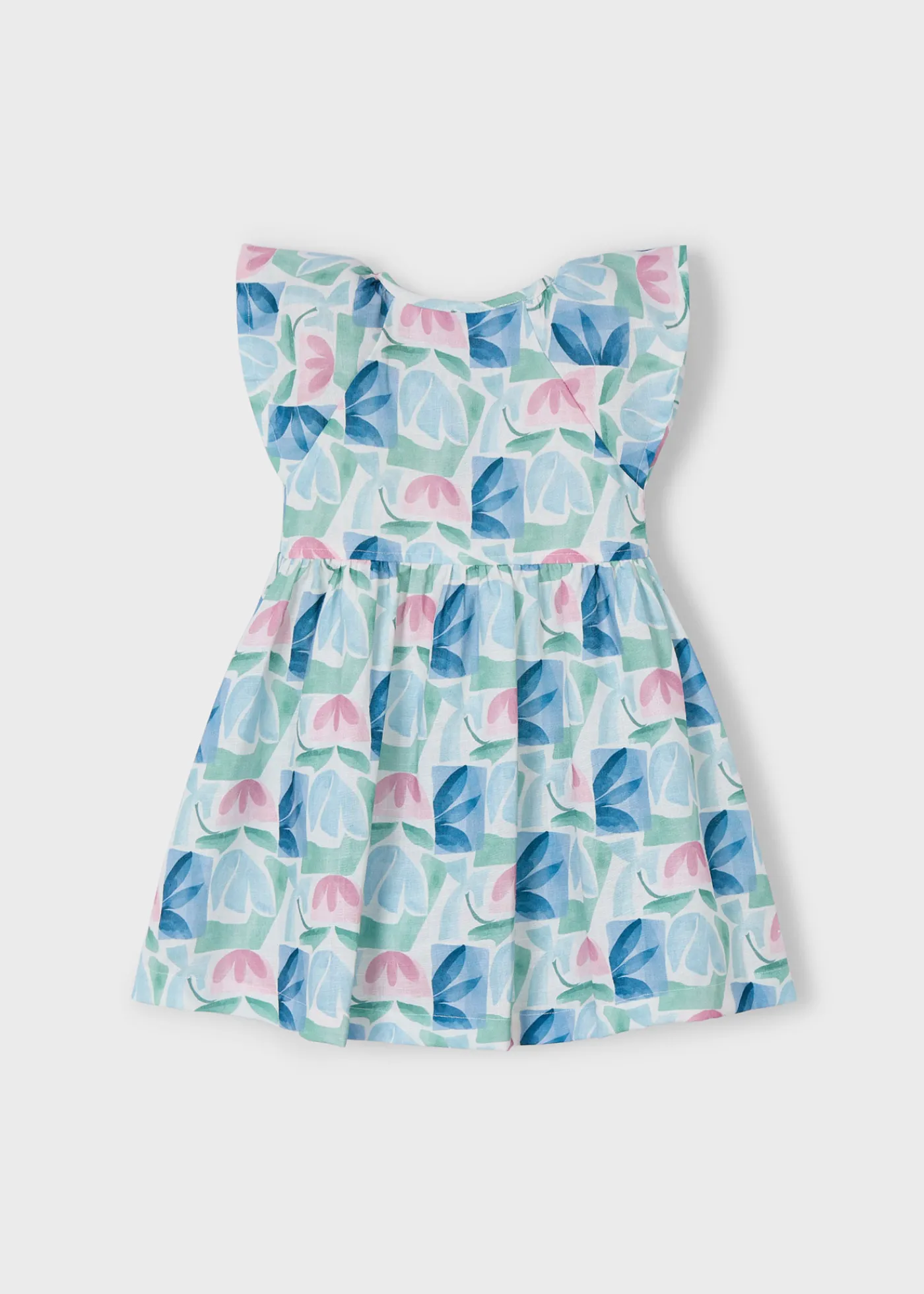 Store Vestido estampado flores geométricas niña Vestidos