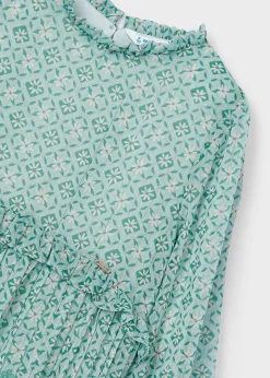 Store Vestido estampado gasa plisada niña Vestidos