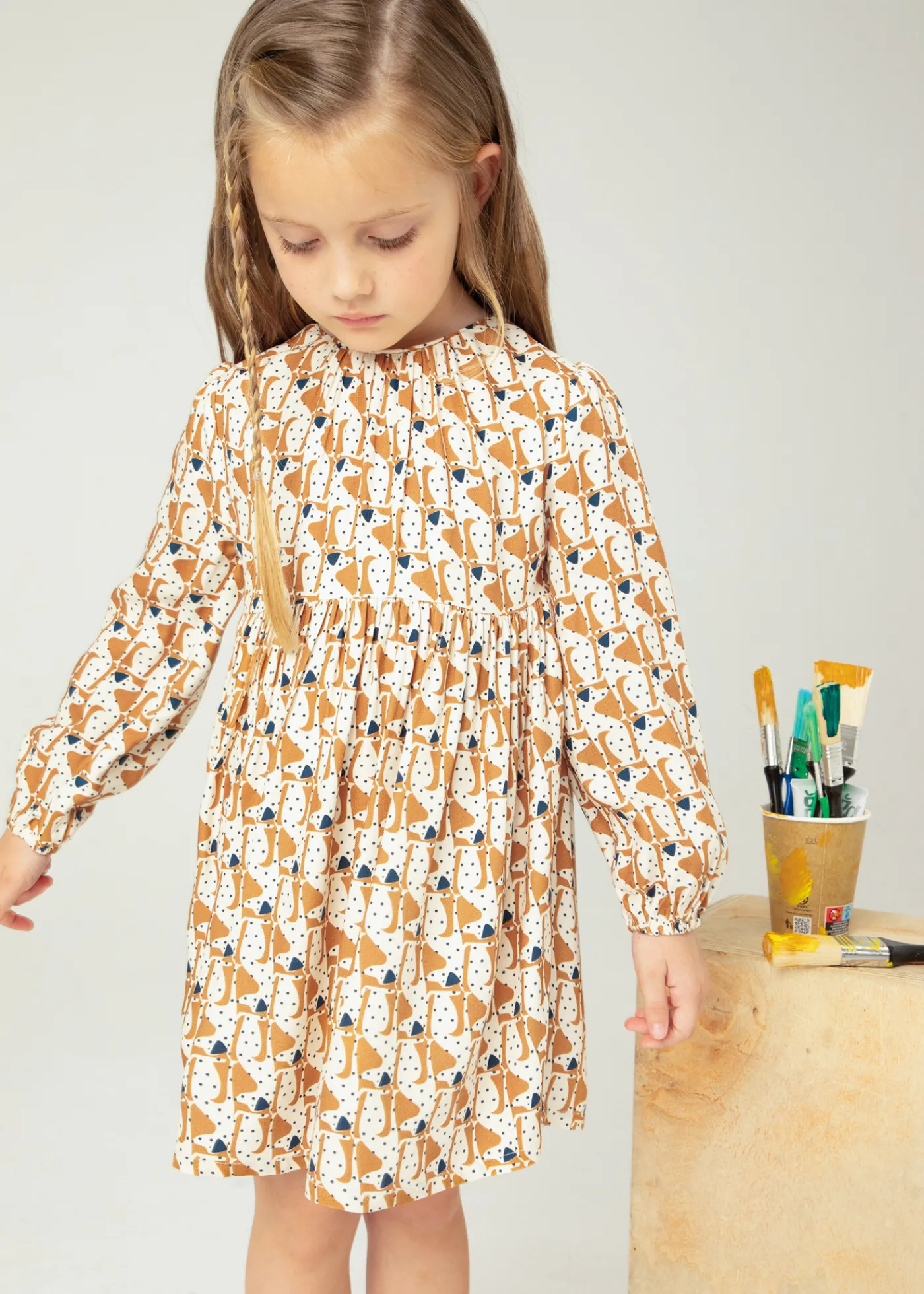 Discount Vestido fluido perritos niña Vestidos