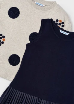 Hot Vestido sin mangas con sudadera círculos niña Vestidos