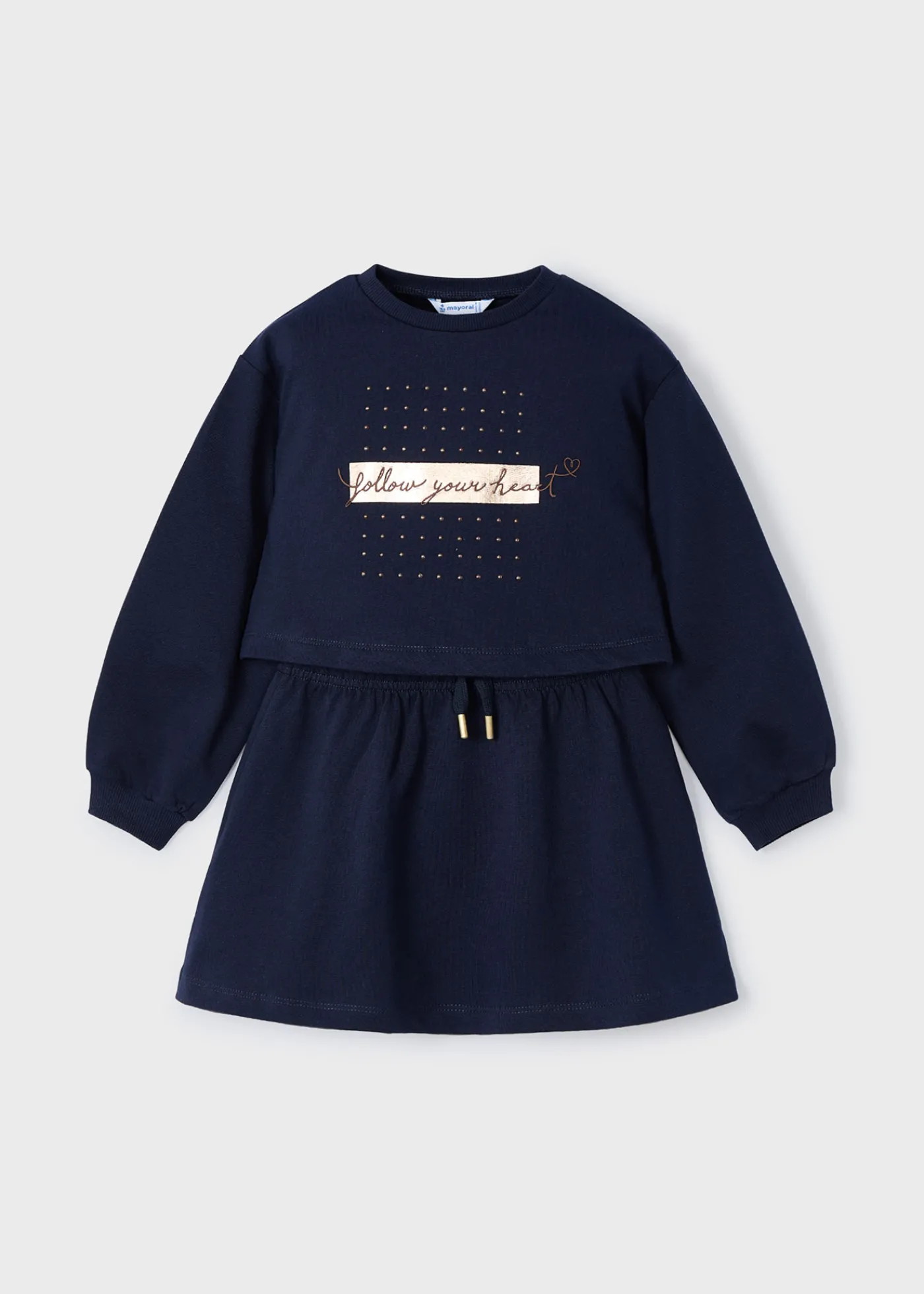 Cheap Vestido sin mangas con sudadera texto niña Vestidos