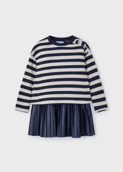 Cheap Vestido sin mangas con sudadera rayas niña Vestidos