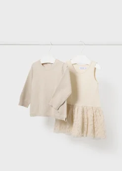 Clearance Vestido tricot combinado bebé Vestidos